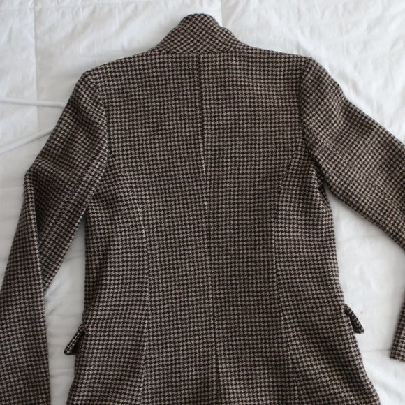 Eddie Bauer Houndstooth Wool Blazer Coat - Picture 3 of 7